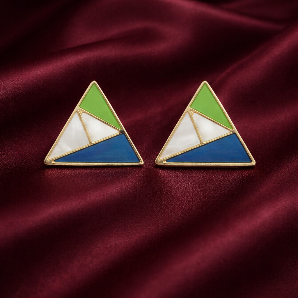Prism Aura Geometric Stud Earrings
