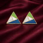 Prism Aura Geometric Stud Earrings