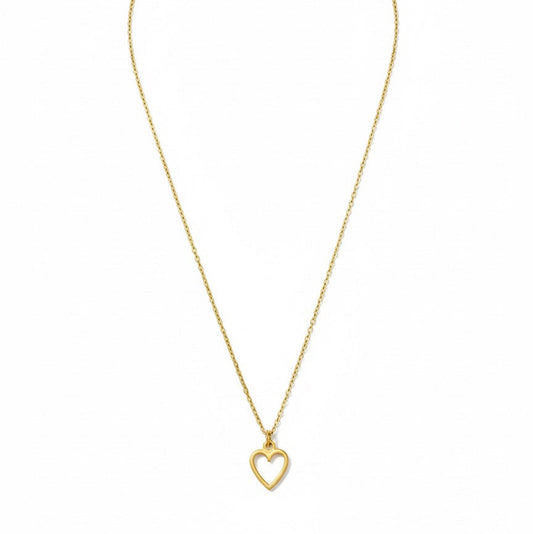 Minimal Open Heart Gold Necklace