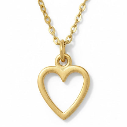 Minimal Open Heart Gold Necklace