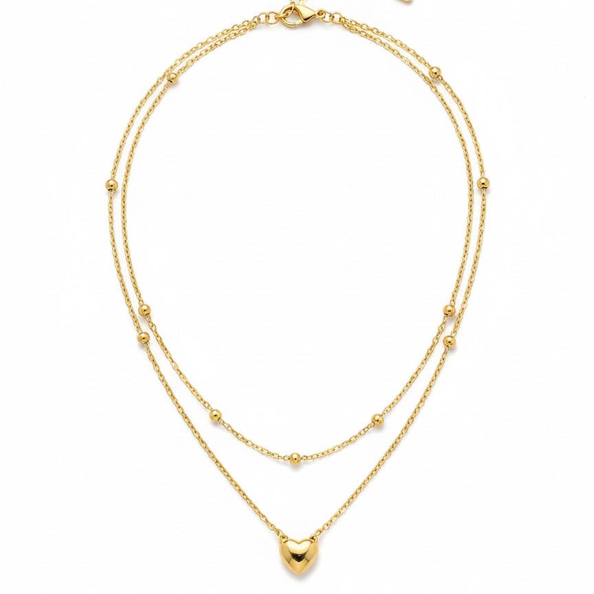 Golden Heart Layered Chain
