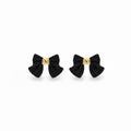 Midnight Bow Stud Earrings