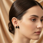 Midnight Bow Stud Earrings