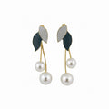 Emerald Pearl Drop Elegance Earrings