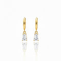 Baguette Crystal Hoop Earrings
