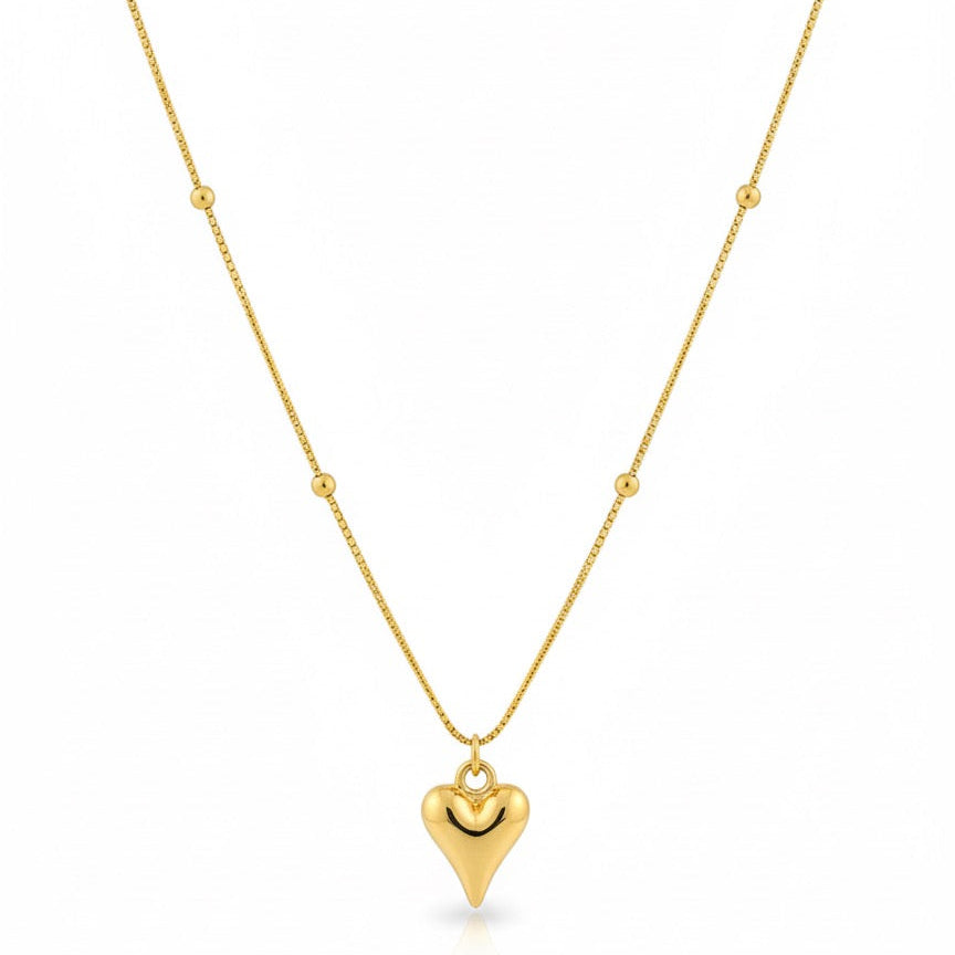 Golden Heart Charm Chain