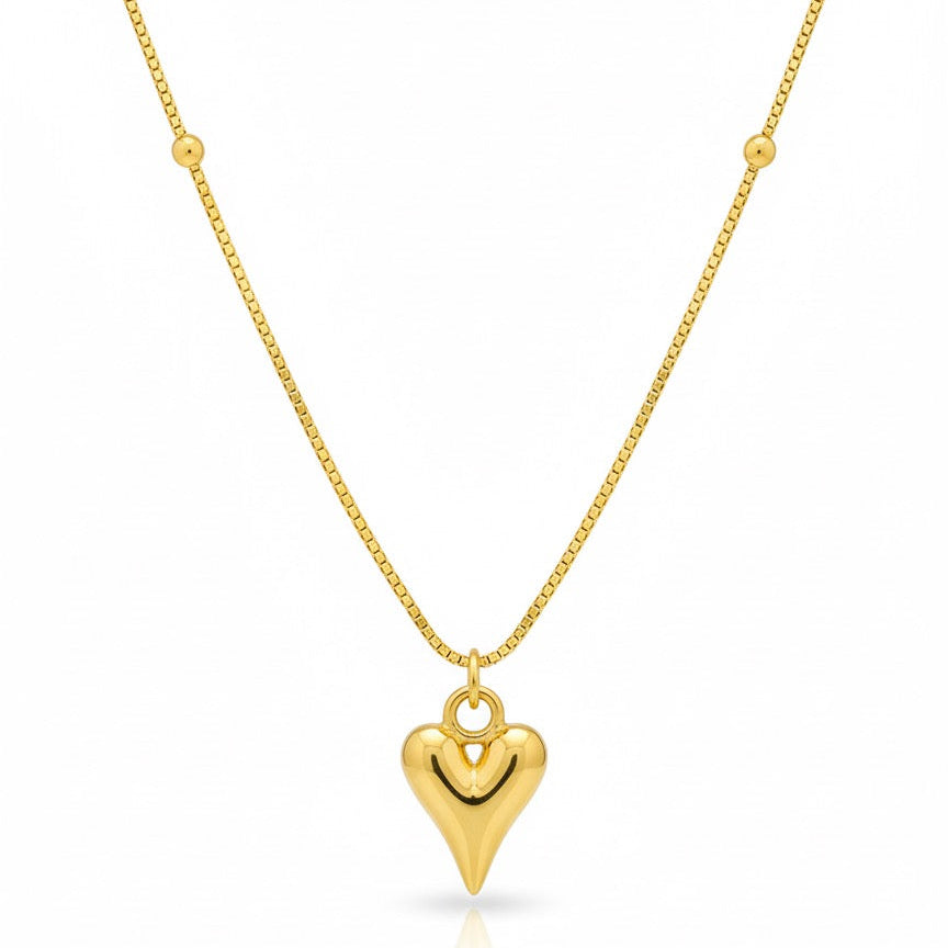 Golden Heart Charm Chain