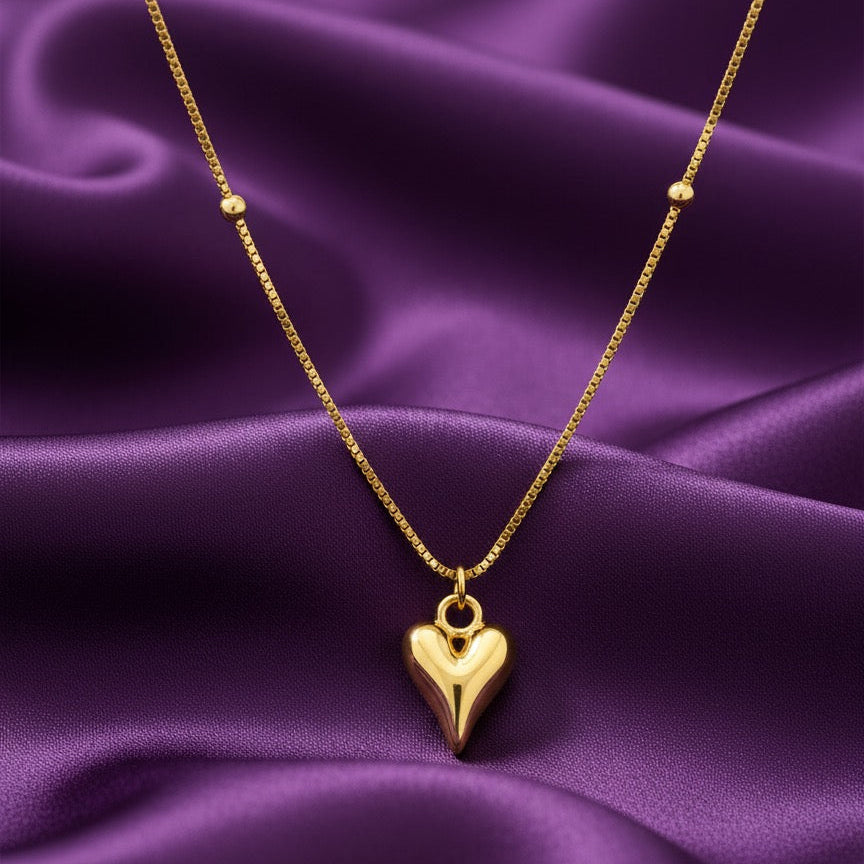 Golden Heart Charm Chain