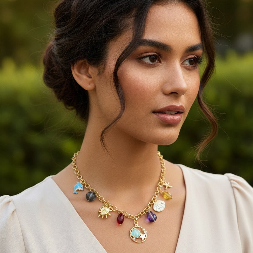 Celestial Charm Statement Necklace