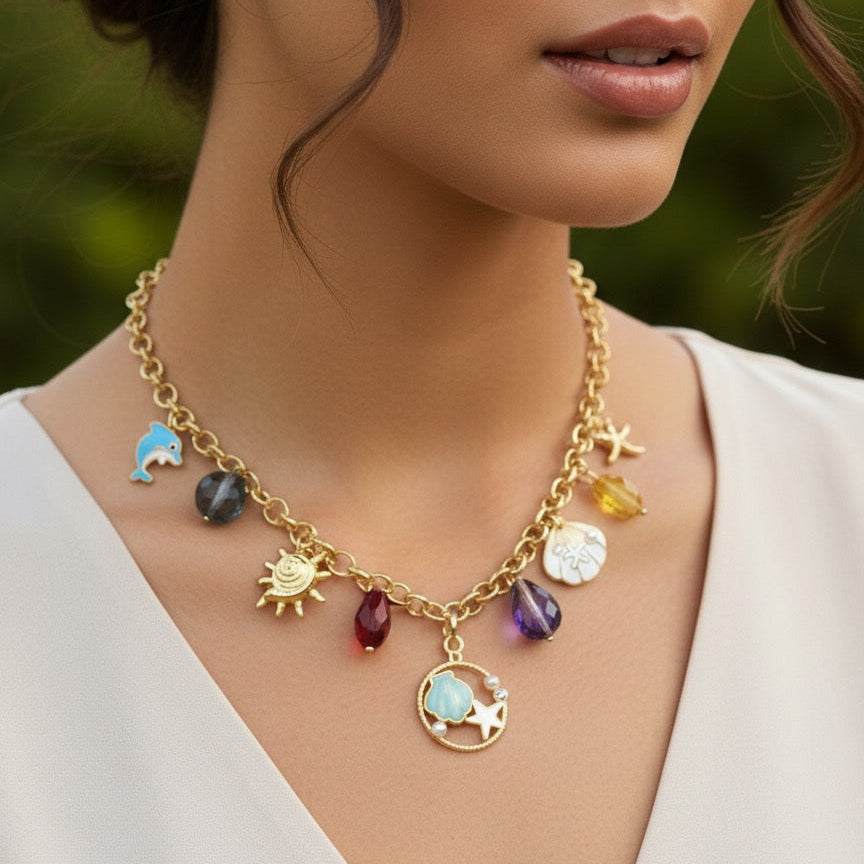 Celestial Charm Statement Necklace