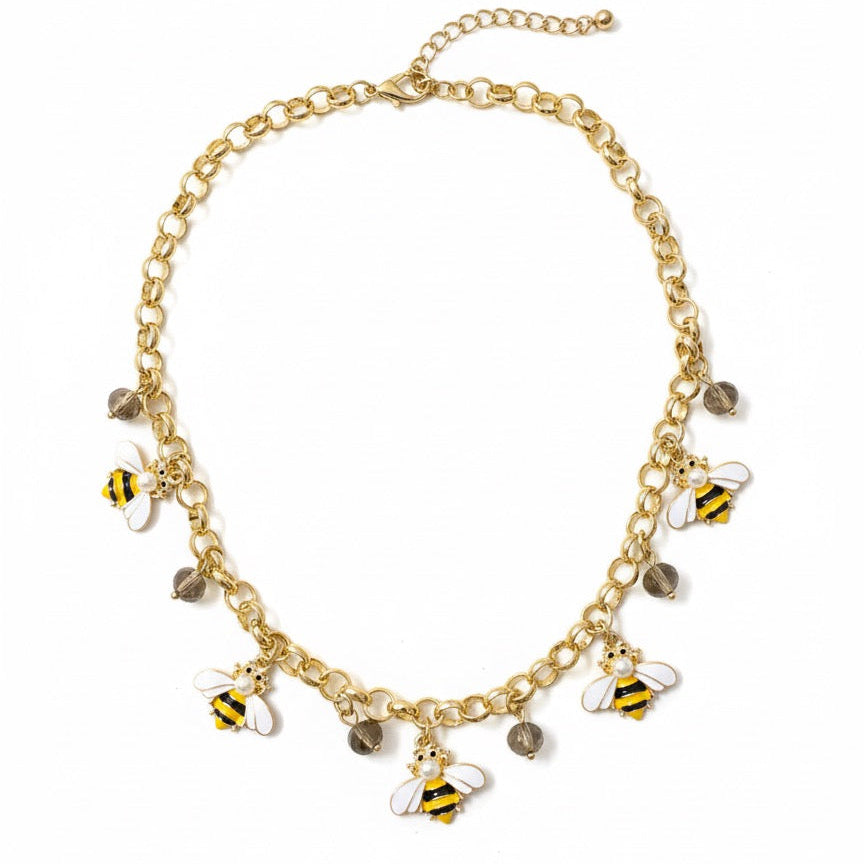 Honey Bee Charm Necklace