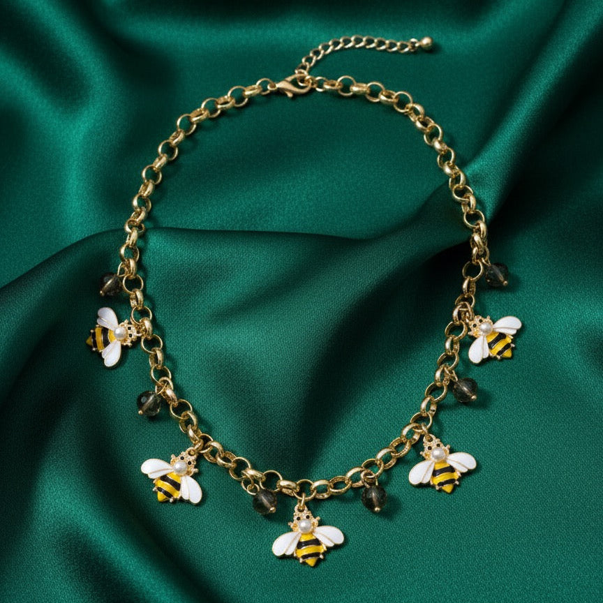 Honey Bee Charm Necklace