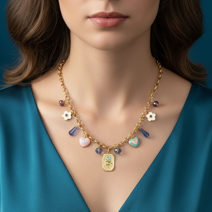 Enchanted Charm Statement Necklace