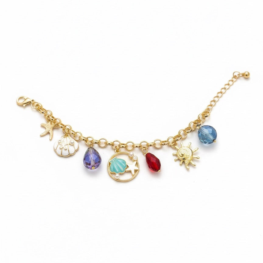 Ocean Charm Gold Bracelet