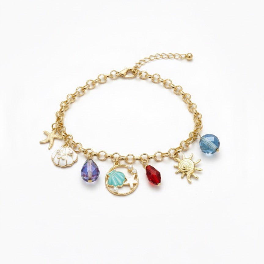Golden Sea Treasure Charm Bracelet