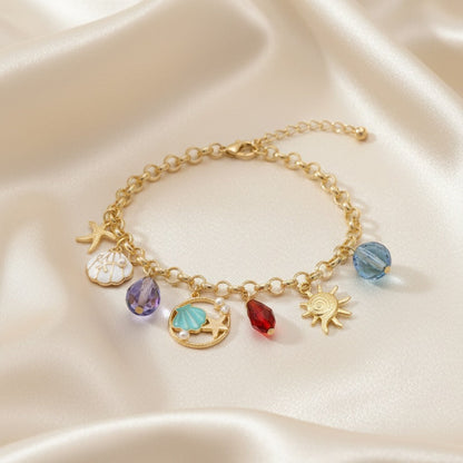 Golden Sea Treasure Charm Bracelet
