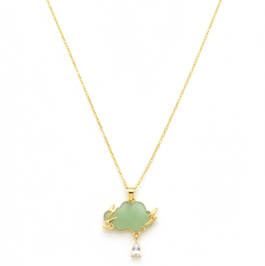 Golden Cloudburst Charm Necklace