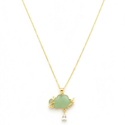 Golden Cloudburst Charm Necklace