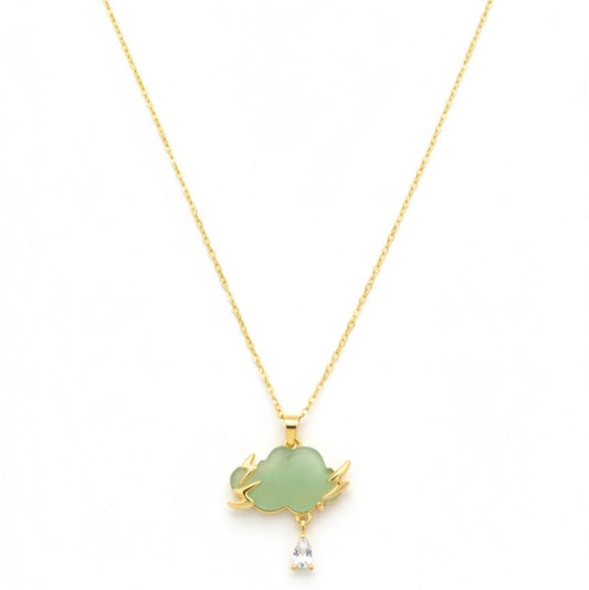 Golden Cloudburst Charm Necklace