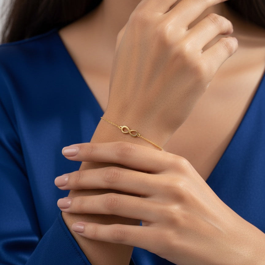 Golden Infinity Charm Bracelet