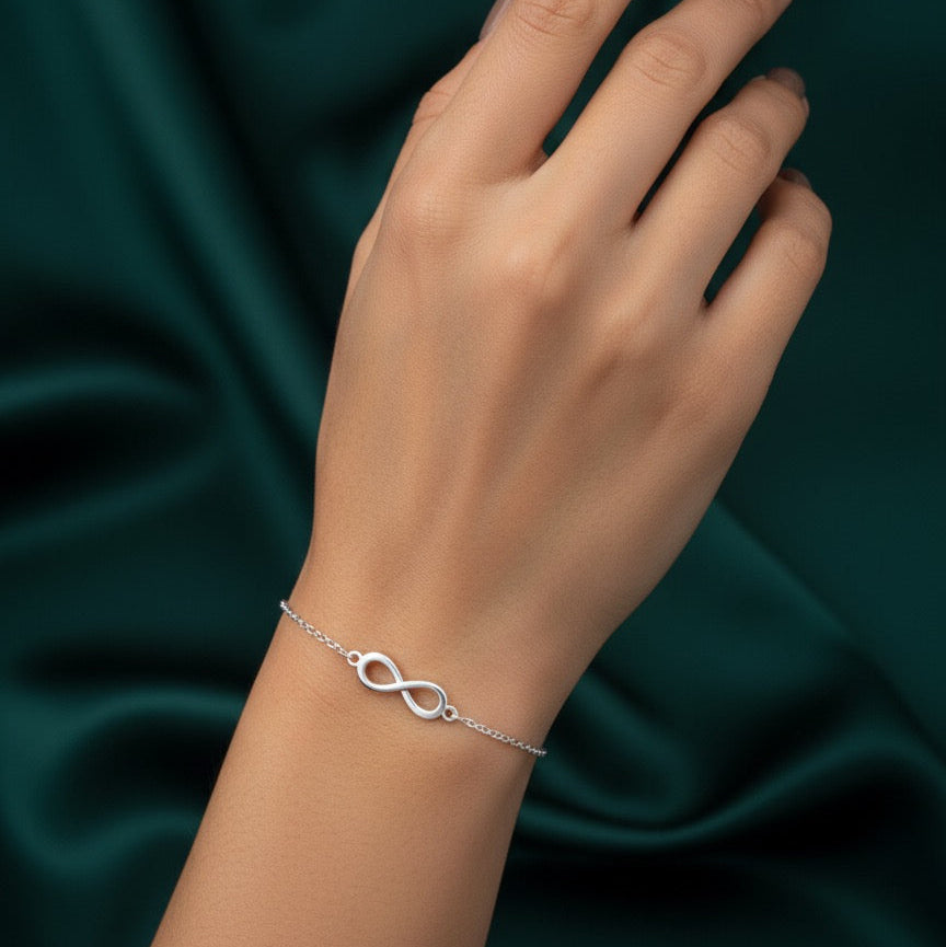 Silver Infinity Charm Bracelet
