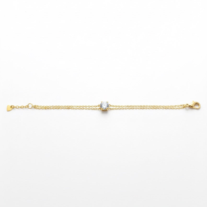 Solitaire Grace Gold Bracelet