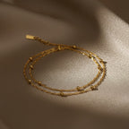 Golden Bead Layered Bracelet