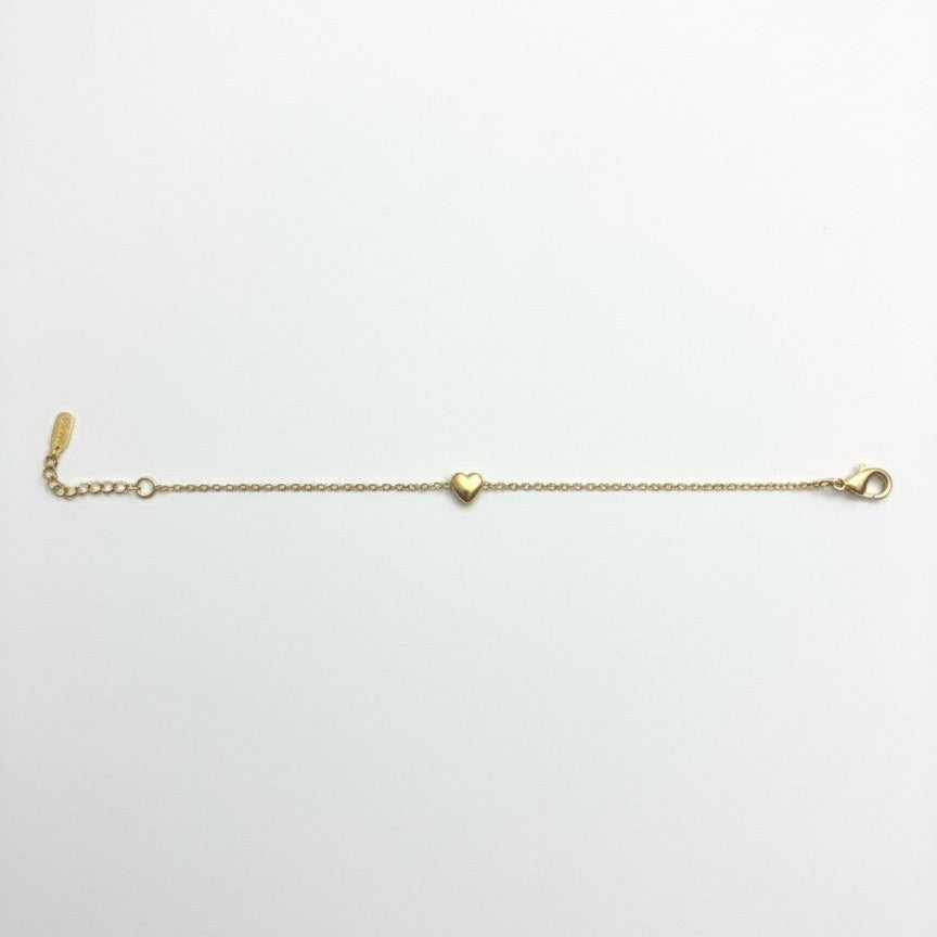 Minimal Gold Heart Bracelet