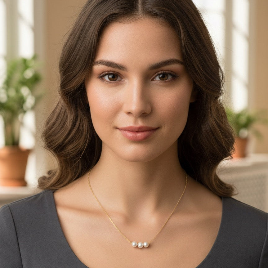 Classic Triple Pearl Necklace