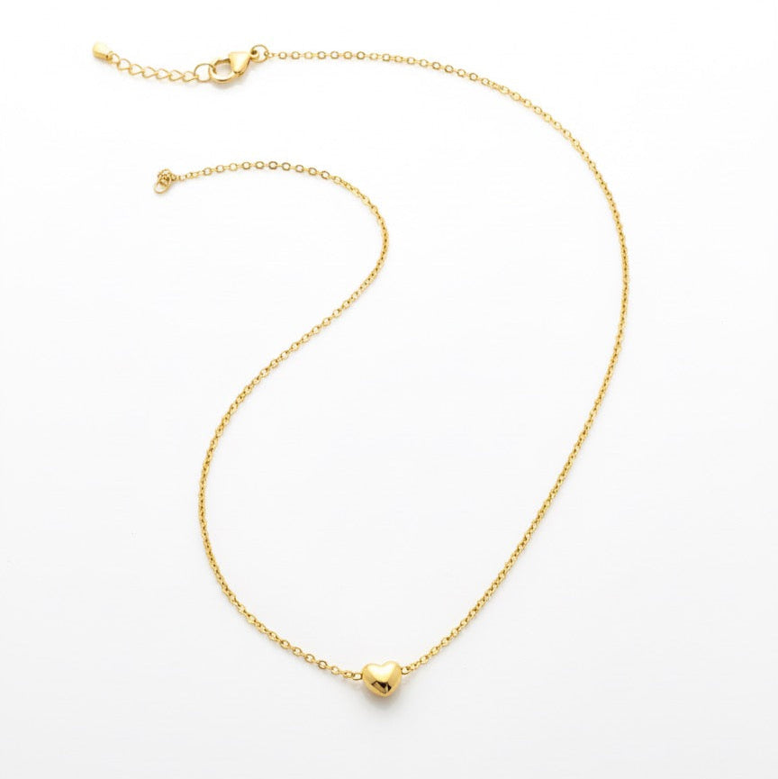 Golden Heart Minimal Pendant Necklace
