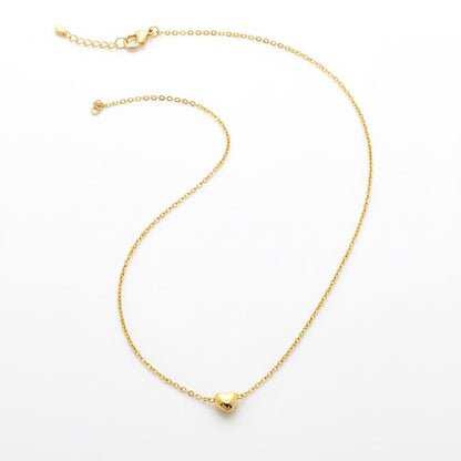 Golden Heart Minimal Pendant Necklace