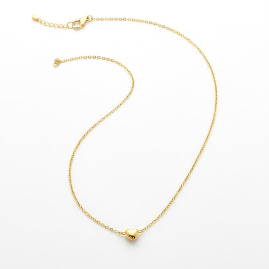 Golden Heart Minimal Pendant Necklace
