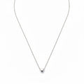 Minimal Silver Heart Pendant Necklace