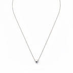 Minimal Silver Heart Pendant Necklace