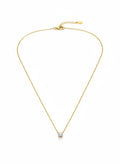 Classic Solitaire Gold Necklace