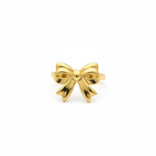 Golden Bow Adjustable Ring