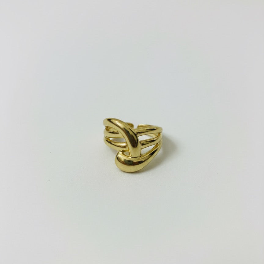 Golden Embrace Statement Ring