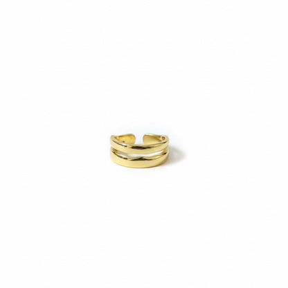 Golden Wave Adjustable Band Ring