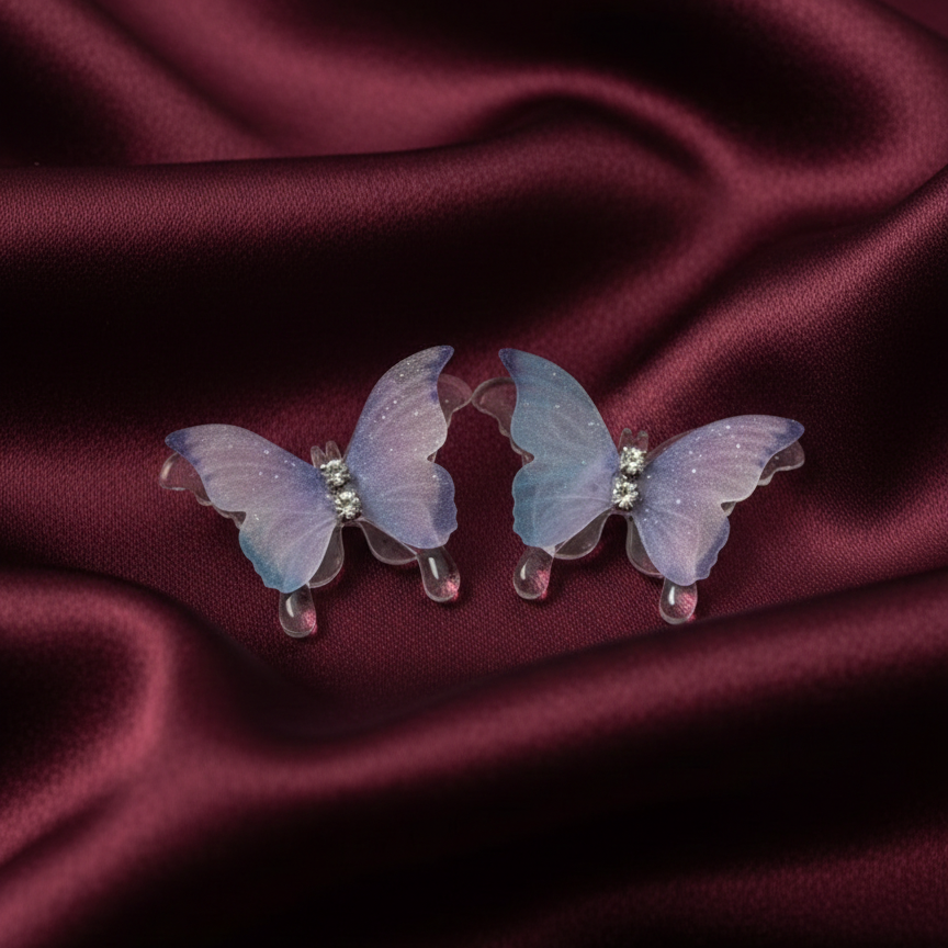 Ethereal Flutter Butterfly Stud Earrings