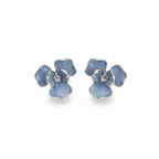 Azure Bloom Crystal Stud Earrings