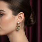 Vintage Blossom Pearl Drop Earrings