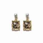 Vintage Blossom Pearl Drop Earrings