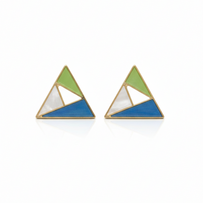 Geometric Triangle Stud Earrings