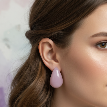 Blush Dewdrop Stud Earrings