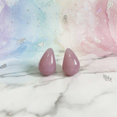 Blush Pink Teardrop Stud Earrings