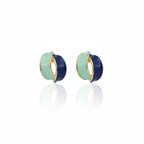 Dual Aura Enamel Hoop Earrings