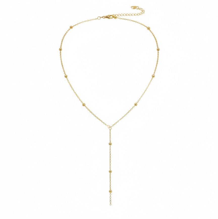 Delicate Gold Drop Chain Necklace