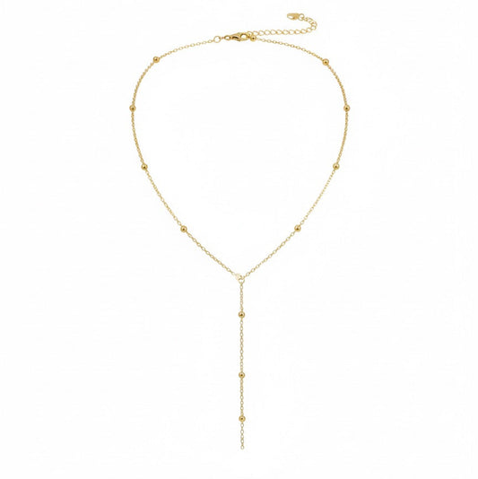 Delicate Gold Drop Chain Necklace