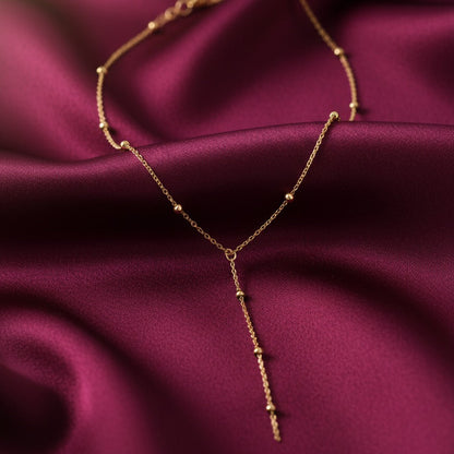 Delicate Gold Drop Chain Necklace