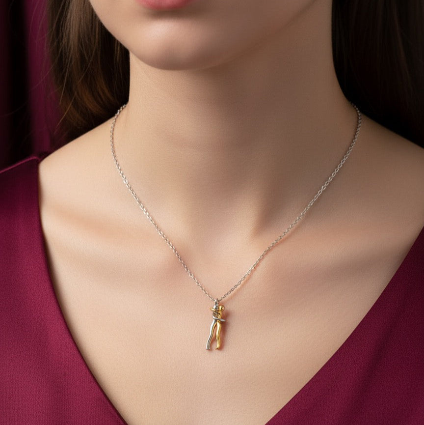 Eternal Embrace Dual-Tone Necklace